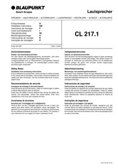 Bosch Blaupunkt CL 217.1 Installation Instructions