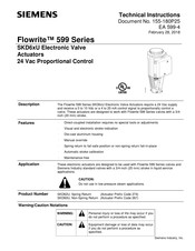 Siemens Flowrite 599 SKD60U Technical Instructions