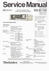 Technics RS-B11W Service Manual
