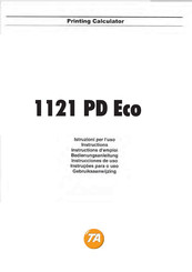 Olivetti 1121 PD Eco Instructions Manual