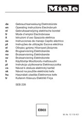 Miele SEB 228 Operating Instructions Manual