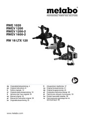 Metabo RW 18 LTX 120 Original Instructions Manual