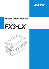 SATO FX3-LX Driver Manual