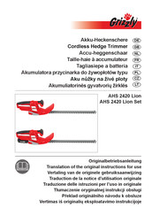 Grizzly AHS 2420 Lion Translation Of The Original Instructions For Use