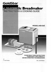 Goldstar HB-036E Instructions & Cooking Manual