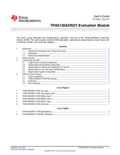 Texas Instruments TPA6120A2RGY EVM User Manual