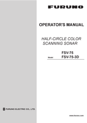 Furuno FSV-75-3D Operator's Manual