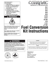 Roberts Gorden CORAYVAC CRVB12PN Instructions Manual