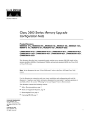 Cisco CPAMEM3600-4FS Series Configuration Note
