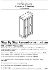 Feather & Black Provence 2 Door Wardrobe Step By Step Assembly Instructions