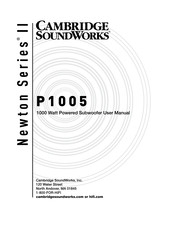 Cambridge SoundWorks Newton Series User Manual