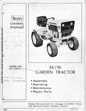 Sears SS/16 Owner's Manual
