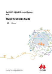 Huawei OptiX OSN 9800 U32 Enhanced Subrack V100 Quick Installation Manual