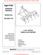 Agri-Fab 45-0355-131 Owner's Manual