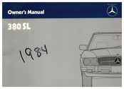 Mercedes-Benz 380 SL 1984 Owner's Manual