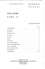 IBM 77 Reference Manual