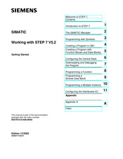 Siemens SIMATIC STEP 7 V5.2 Getting Started