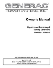 Generac Power Systems 004920-0 Owner's Manual