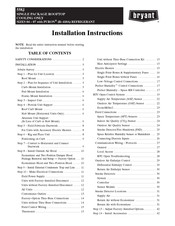Bryant 558J-05A Installation Instructions Manual