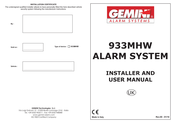 Gemini 933MHW Installer And User Manual