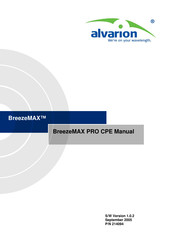 Alvarion BreezeMAX PRO CPE Manual