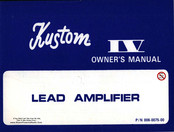 Kustom IV Lead Owner's Manual
