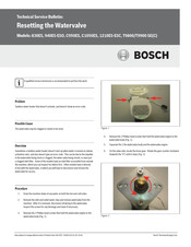 Bosch Greentherm T9900 SE 160 Technical Service Bulletin
