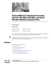 Cisco Catalyst WS-F6K-DFC4-E Series Installation Note