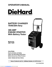 DieHard 200.71991 Operator's Manual