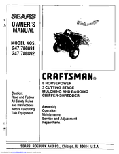 Craftsman 247.780891 Owner's Manual