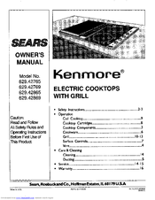 Sears Kenmore 629.42769 Owner's Manual