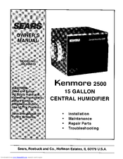 Kenmore 2500 Owner's Manual