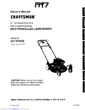 Craftsman 247.370330 Owner's Manual