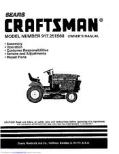 Craftsman 917.25156 Owner's Manual
