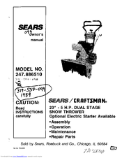 Craftsman 247.886510 Owner's Manual