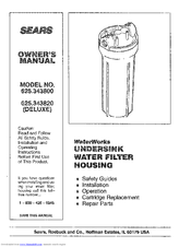 Sears 625.343800 Owner's Manual