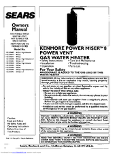 Kenmore POWER MISER 153.335815 Owner's Manual