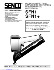 Senco SFN1 Operating Instructions Manual