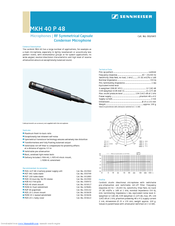 Sennheiser MKH 40 P 48 User Manual