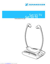 Sennheiser SET 55 TV - 10-06 Instructions For Use Manual