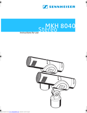 Sennheiser MKH 8000 Series Instructions For Use Manual
