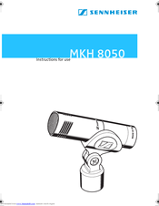 Sennheiser MKH 8050 Instructions For Use Manual