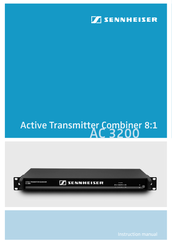 Sennheiser Active Transmitter Combiner 8:1 AC 3200 Instruction Manual