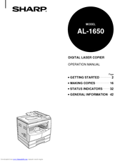 Sharp AL-1650 Operation Manual