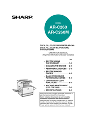 Sharp AR-C260M Operation Manual