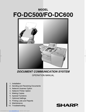 Sharp FO-DC500 Network Manual