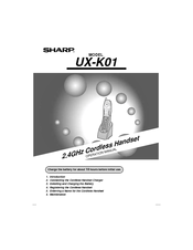 Sharp UX-K01 Operation Manual