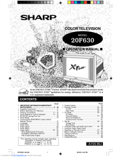 Sharp 20F630 Operation Manual