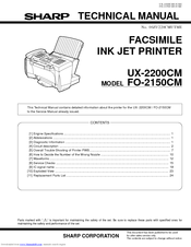 Sharp UX-2200CM Technical Manual