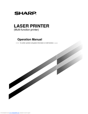 Sharp AR-350 Operation Manual